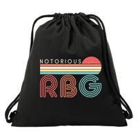 Retro Sun Notorious RBG Ruth Bader Ginsburg Tribute Drawstring Bag