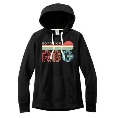 Retro Sun Notorious RBG Ruth Bader Ginsburg Tribute Women's Fleece Hoodie