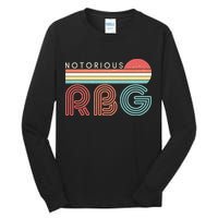 Retro Sun Notorious RBG Ruth Bader Ginsburg Tribute Tall Long Sleeve T-Shirt