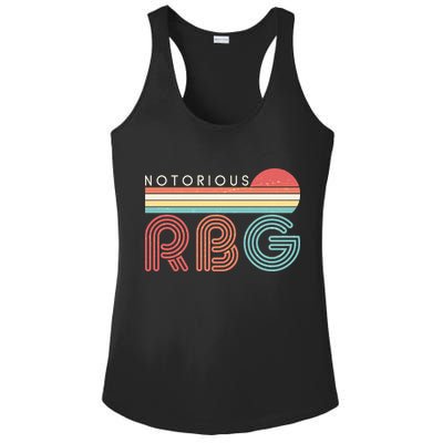 Retro Sun Notorious RBG Ruth Bader Ginsburg Tribute Ladies PosiCharge Competitor Racerback Tank