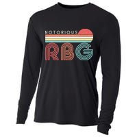 Retro Sun Notorious RBG Ruth Bader Ginsburg Tribute Cooling Performance Long Sleeve Crew
