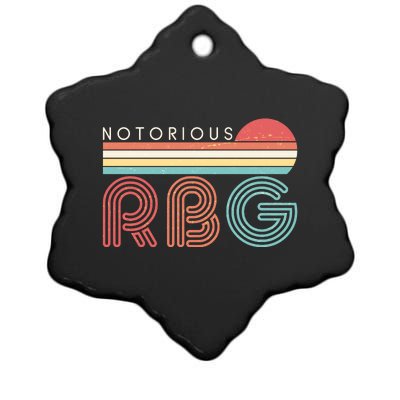 Retro Sun Notorious RBG Ruth Bader Ginsburg Tribute Ceramic Star Ornament