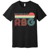 Retro Sun Notorious RBG Ruth Bader Ginsburg Tribute Premium T-Shirt