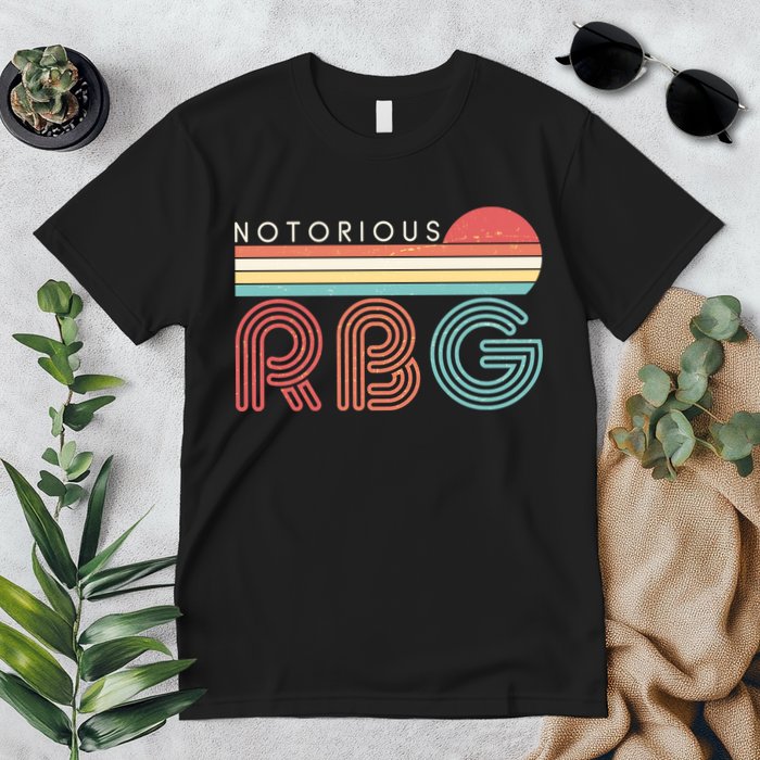 Retro Sun Notorious RBG Ruth Bader Ginsburg Tribute Premium T-Shirt