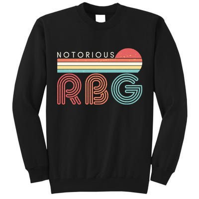 Retro Sun Notorious RBG Ruth Bader Ginsburg Tribute Tall Sweatshirt