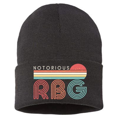 Retro Sun Notorious RBG Ruth Bader Ginsburg Tribute Sustainable Knit Beanie