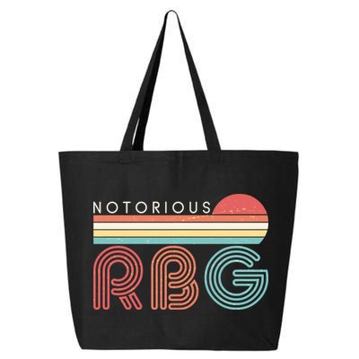 Retro Sun Notorious RBG Ruth Bader Ginsburg Tribute 25L Jumbo Tote
