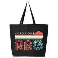 Retro Sun Notorious RBG Ruth Bader Ginsburg Tribute 25L Jumbo Tote