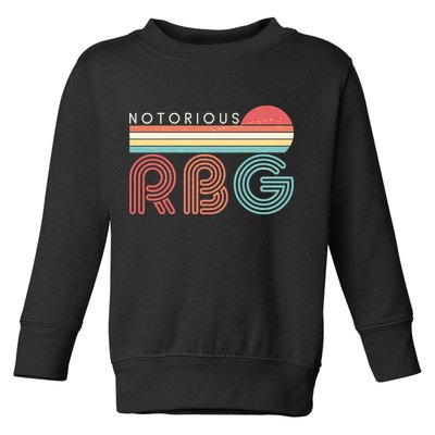 Retro Sun Notorious RBG Ruth Bader Ginsburg Tribute Toddler Sweatshirt