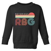 Retro Sun Notorious RBG Ruth Bader Ginsburg Tribute Toddler Sweatshirt