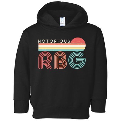 Retro Sun Notorious RBG Ruth Bader Ginsburg Tribute Toddler Hoodie