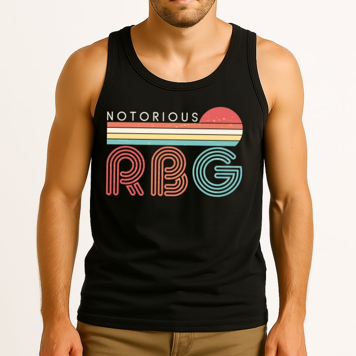 Retro Sun Notorious RBG Ruth Bader Ginsburg Tribute Tank Top