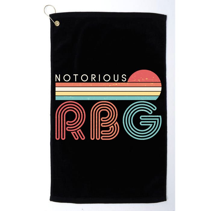 Retro Sun Notorious RBG Ruth Bader Ginsburg Tribute Golf Towel