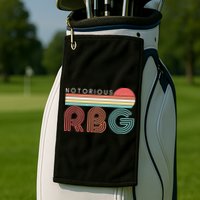 Retro Sun Notorious RBG Ruth Bader Ginsburg Tribute Golf Towel