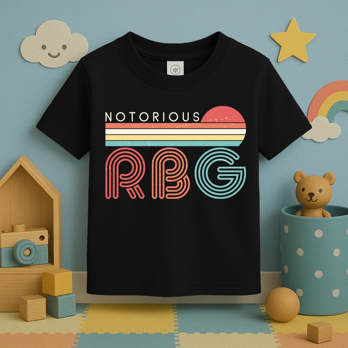Retro Sun Notorious RBG Ruth Bader Ginsburg Tribute Toddler T-Shirt