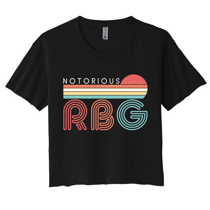 Retro Sun Notorious RBG Ruth Bader Ginsburg Tribute Crop Top