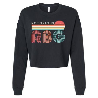 Retro Sun Notorious RBG Ruth Bader Ginsburg Tribute Cropped Pullover Crew