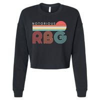 Retro Sun Notorious RBG Ruth Bader Ginsburg Tribute Cropped Pullover Crew