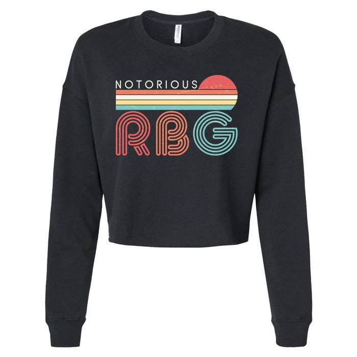 Retro Sun Notorious RBG Ruth Bader Ginsburg Tribute Cropped Pullover Crew
