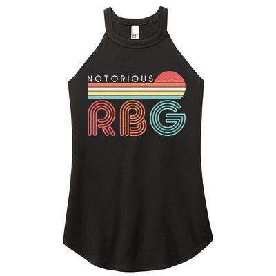 Retro Sun Notorious RBG Ruth Bader Ginsburg Tribute Women's Perfect Tri Rocker Tank