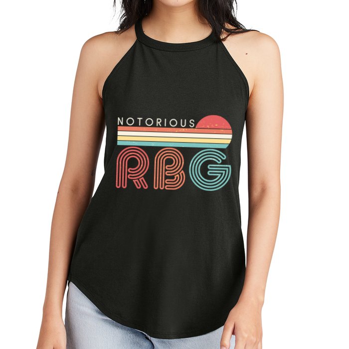 Retro Sun Notorious RBG Ruth Bader Ginsburg Tribute Women's Perfect Tri Rocker Tank