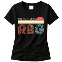 Retro Sun Notorious RBG Ruth Bader Ginsburg Tribute Womens T-Shirt