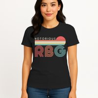 Retro Sun Notorious RBG Ruth Bader Ginsburg Tribute Womens T-Shirt