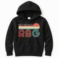 Retro Sun Notorious RBG Ruth Bader Ginsburg Tribute Kids Hoodie