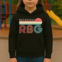 Retro Sun Notorious RBG Ruth Bader Ginsburg Tribute Kids Hoodie