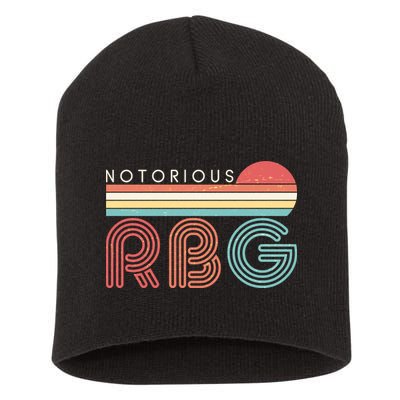 Retro Sun Notorious RBG Ruth Bader Ginsburg Tribute Short Acrylic Beanie