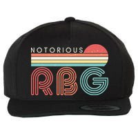 Retro Sun Notorious RBG Ruth Bader Ginsburg Tribute Wool Snapback Cap