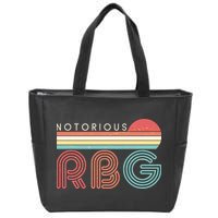 Retro Sun Notorious RBG Ruth Bader Ginsburg Tribute Zip Tote Bag