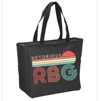 Retro Sun Notorious RBG Ruth Bader Ginsburg Tribute Zip Tote Bag