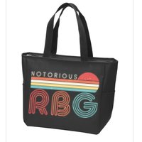 Retro Sun Notorious RBG Ruth Bader Ginsburg Tribute Zip Tote Bag