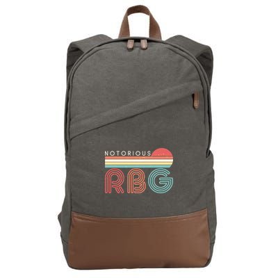 Retro Sun Notorious RBG Ruth Bader Ginsburg Tribute Cotton Canvas Backpack