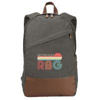 Retro Sun Notorious RBG Ruth Bader Ginsburg Tribute Cotton Canvas Backpack