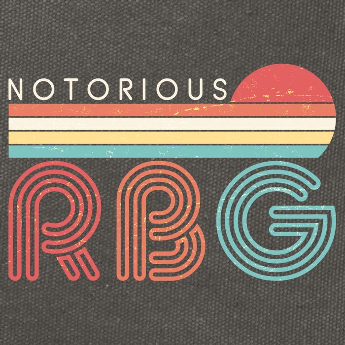 Retro Sun Notorious RBG Ruth Bader Ginsburg Tribute Cotton Canvas Backpack