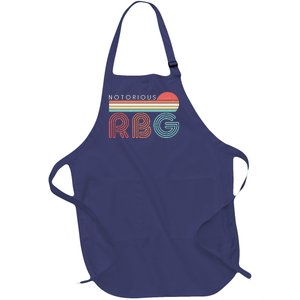 Retro Sun Notorious RBG Ruth Bader Ginsburg Tribute Full-Length Apron With Pockets