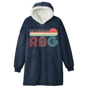 Retro Sun Notorious RBG Ruth Bader Ginsburg Tribute Hooded Wearable Blanket