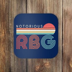 Retro Sun Notorious RBG Ruth Bader Ginsburg Tribute Coaster