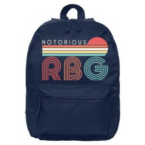 Retro Sun Notorious RBG Ruth Bader Ginsburg Tribute 16 in Basic Backpack