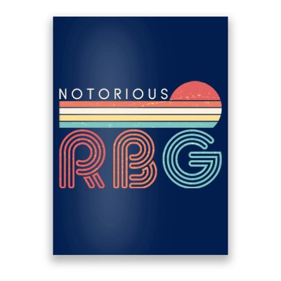 Retro Sun Notorious RBG Ruth Bader Ginsburg Tribute Poster