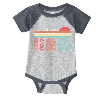 Retro Sun Notorious RBG Ruth Bader Ginsburg Tribute Infant Baby Jersey Bodysuit