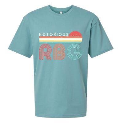 Retro Sun Notorious RBG Ruth Bader Ginsburg Tribute Sueded Cloud Jersey T-Shirt
