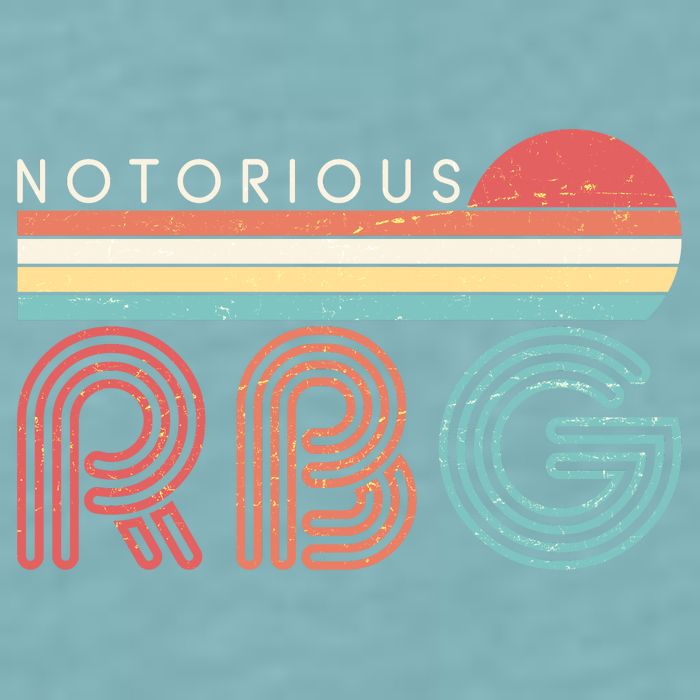 Retro Sun Notorious RBG Ruth Bader Ginsburg Tribute Sueded Cloud Jersey T-Shirt