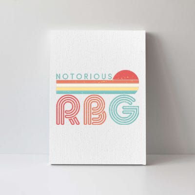 Retro Sun Notorious RBG Ruth Bader Ginsburg Tribute Canvas