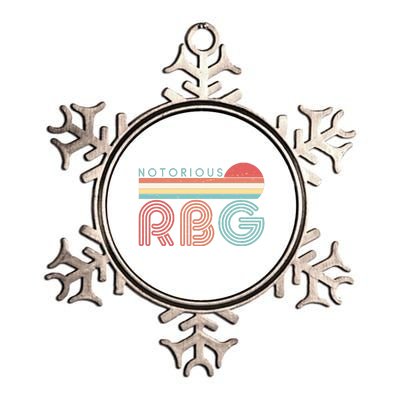 Retro Sun Notorious RBG Ruth Bader Ginsburg Tribute Metallic Star Ornament