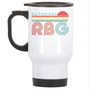 Retro Sun Notorious RBG Ruth Bader Ginsburg Tribute Stainless Steel Travel Mug