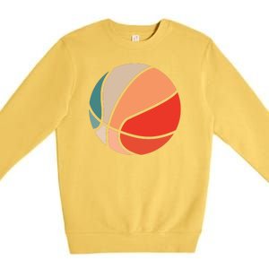 Retro Sunset Basketball Premium Crewneck Sweatshirt