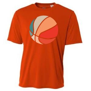 Retro Sunset Basketball Cooling Performance Crew T-Shirt